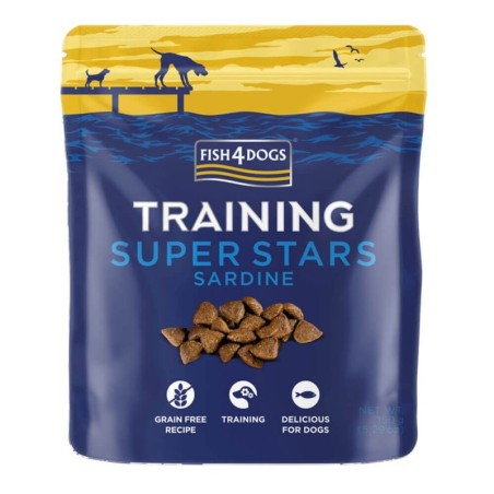 Fish4Dogs Training Super Stars Sardine – Zachte, Graanvrije Trainingssnack met Sardine voor Honden