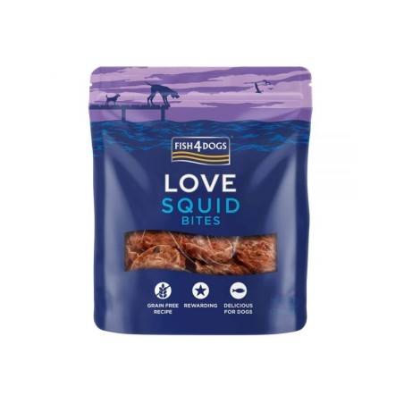 Fish4Dogs Love Inktvis Bites – Luchtige, Graanvrije Visbites met Inktvis voor Honden