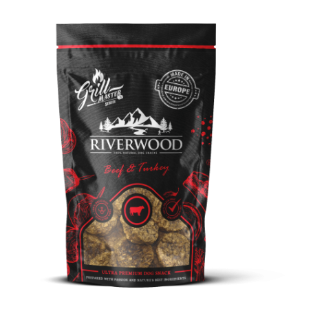 Riverwood Grillmaster Kalkoen/Rund – Ambachtelijk Gegrilde, Graanvrije Vleesstrips van Kalkoen en Rund