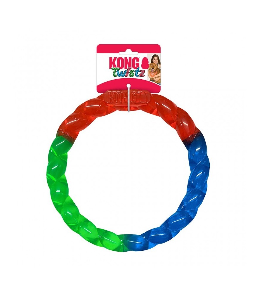 KONG Twistz Ring – Duurzaam Kauwspeeltje voor Honden met Veerkrachtige Textuur