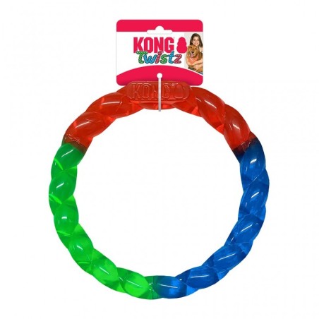 KONG Twistz Ring – Duurzaam Kauwspeeltje voor Honden met Veerkrachtige Textuur