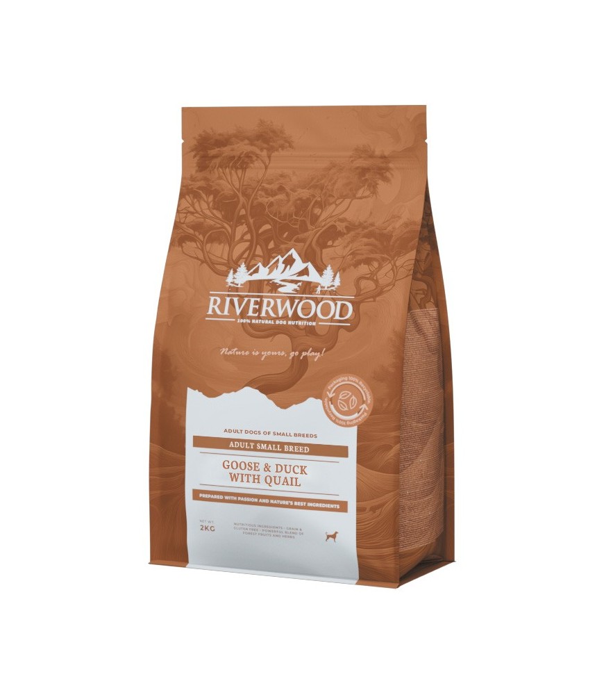 Riverwood Small Breed Hondenvoer met Gans, Eend & Kwartel