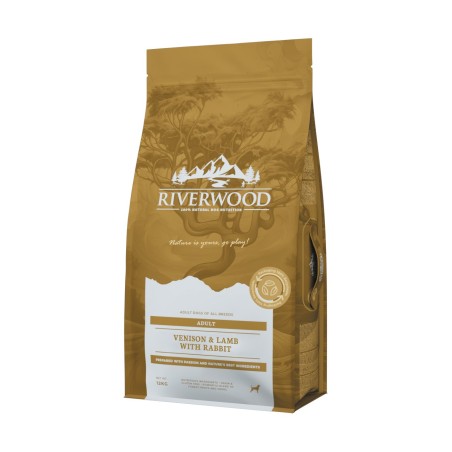 Riverwood Adult Hert & Lam met Konijn – Graanvrije premium voeding met drie soorten vers vlees