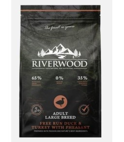 Riverwood Adult XL Eend & Kalkoen met Fazant – Graanvrije voeding voor grote volwassen honden